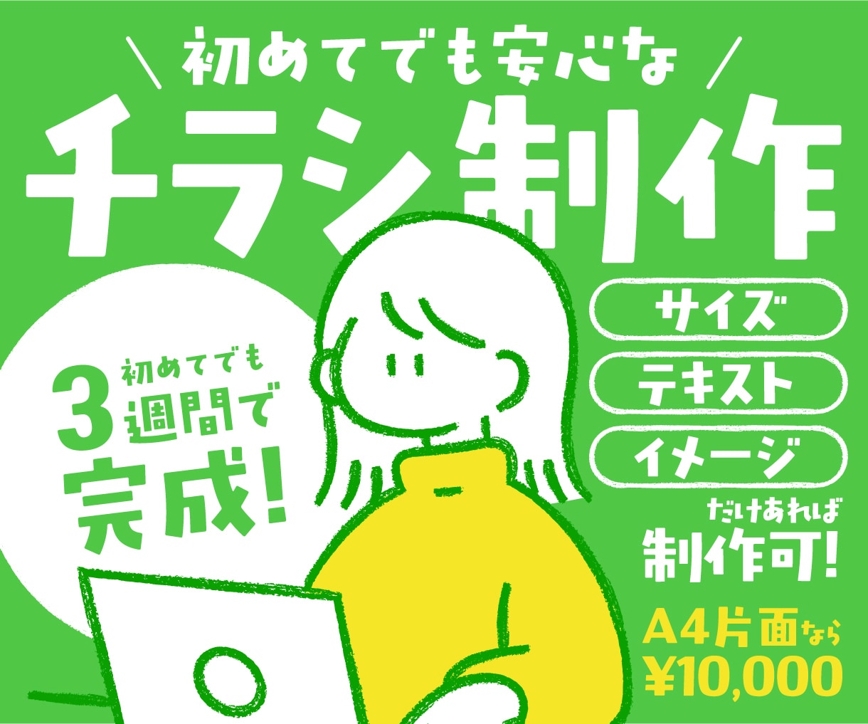 3週間でプロ品質のチラシをお届けします 専門知識がなくてもOK！モヤモヤぜんぶ聞かせてください◎ イメージ1