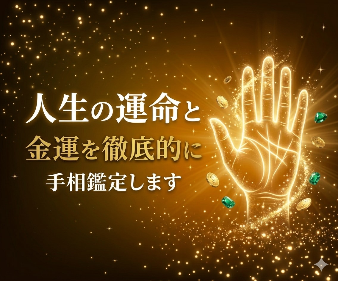 人生の運命と金運を徹底的に手相鑑定します あなたの手相を優しく丁寧に読み解きます イメージ1