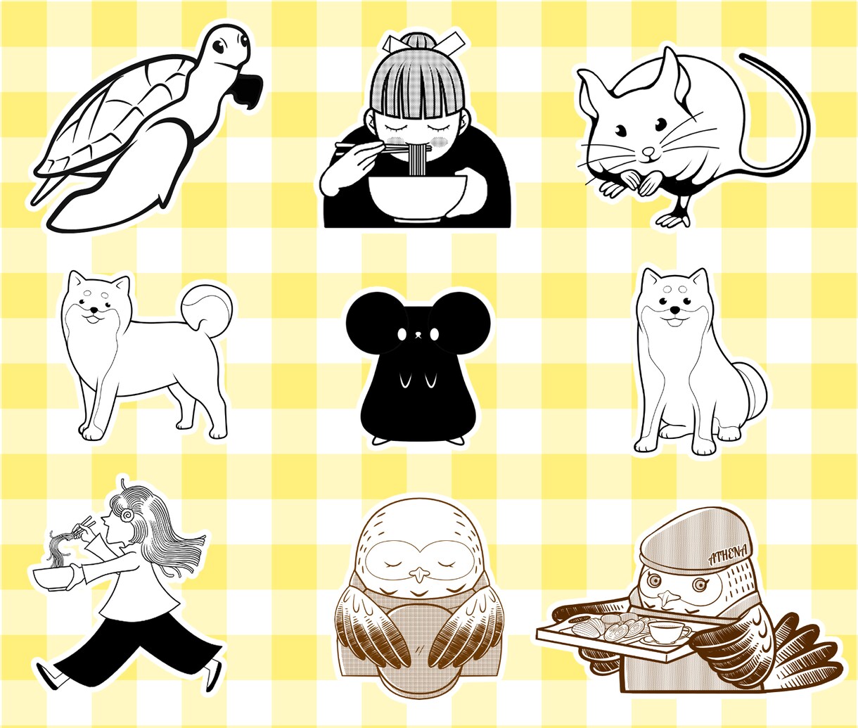 ポップで楽しく可愛いオリジナルキャラクター描きます HPやブログなど様々な場面で活躍するキャラクターを制作します イメージ6