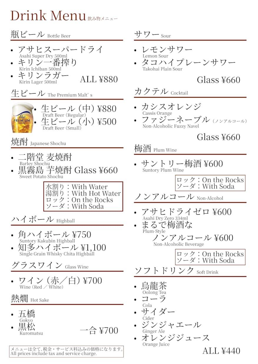 見て伝わるドリンクメニューをデザインします 現役サービススタッフが、お客様目線と現場目線で制作します。 イメージ2