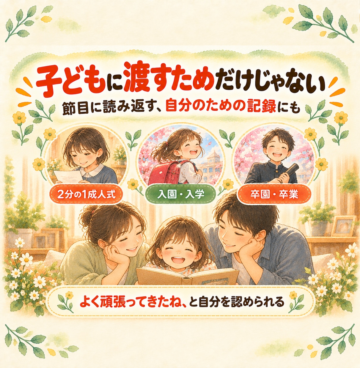 いつか子どもに渡したい。家族の思い出を文章にします いつまでも色あせない温かな成長記録を、小説家が丁寧に綴ります イメージ3