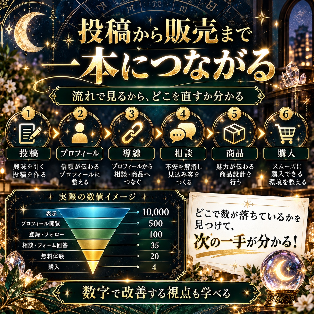 Threads×占い副業0→1をコピペで達成します 7日間で投稿・集客・商品設計まで！順番どおり実践するワーク イメージ7