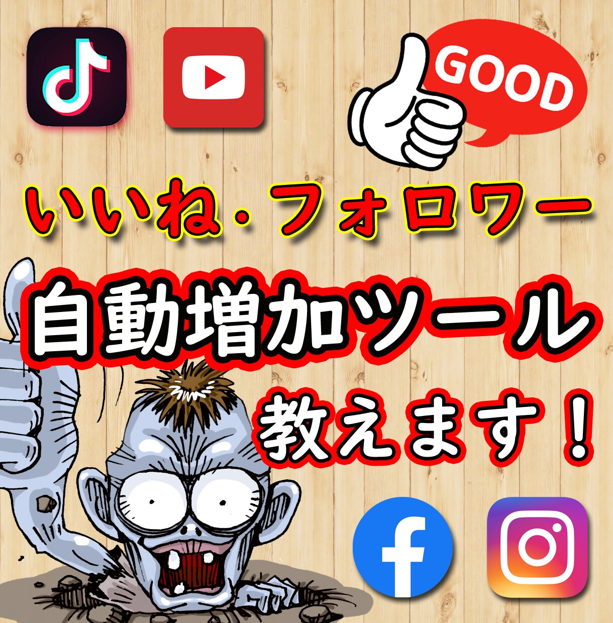 フォロワーや評価の自動増加ツール教えます Instagram、Twitter、TikTokにも対応！ イメージ1