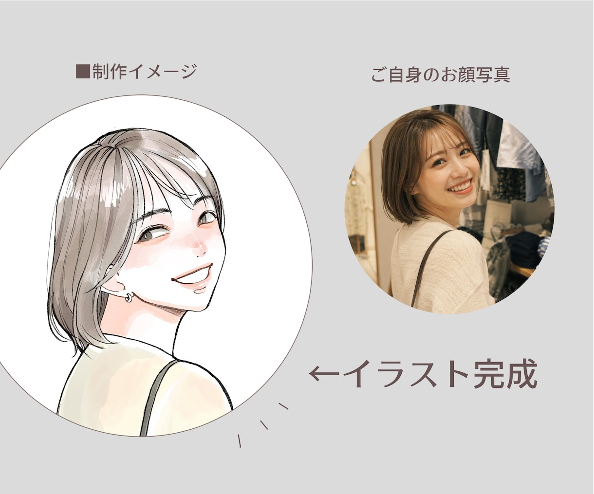 ナチュラルな雰囲気であなたのアイコン描きます SNSなどで使えるあなたのアイコンをナチュラルなイラストに！ イメージ3