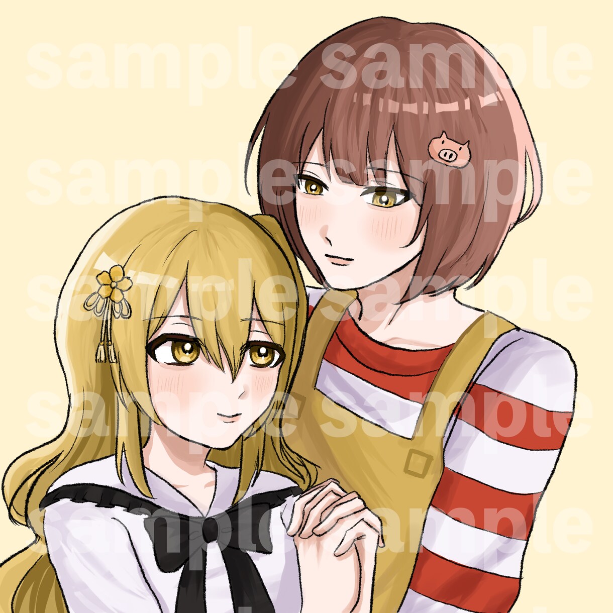アイコン・夢絵・カプ絵・ペア絵描きます 一次創作・二次創作どちらも可能です。 イメージ1