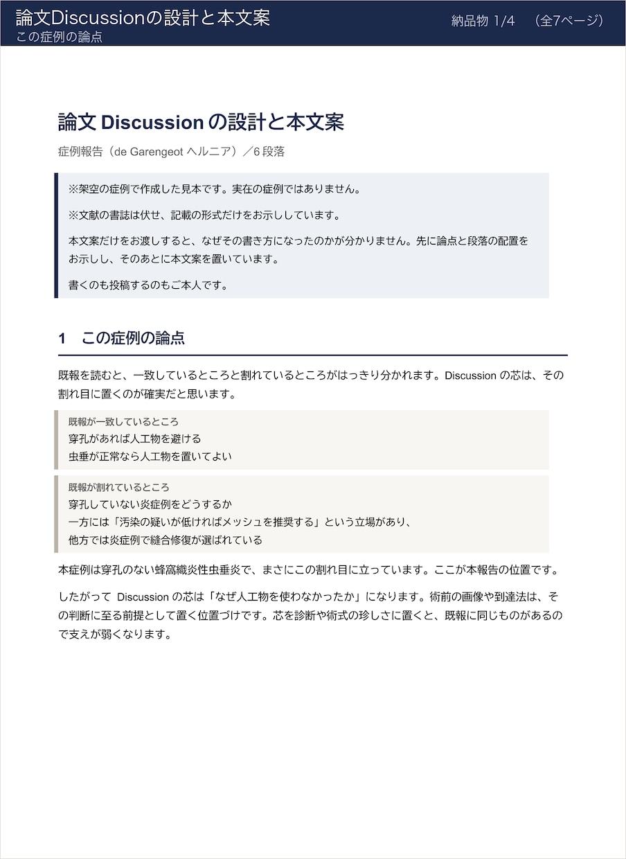 論文の考察の構成と主張の強さを整えます 何をどの順で言うかを決めて、本文案までお渡しします イメージ4
