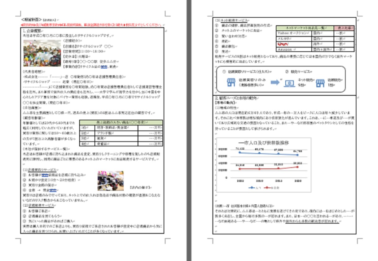 リサイクルショップ★持続化補助金書類をお譲りします 採択済み事業計画書を【テンプレート】としても利用できます！ イメージ2