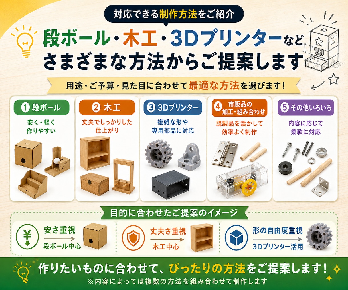 工作のアイデア提案から制作まで代行します 作りたいものをアイデアから形にします！ イメージ3