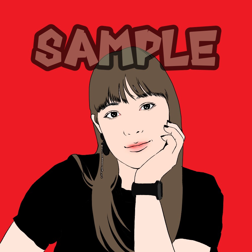 顔写真をイラスト化します 3日ほどでお渡し☆モノクロなら当日～翌日仕上げ☆ イメージ3