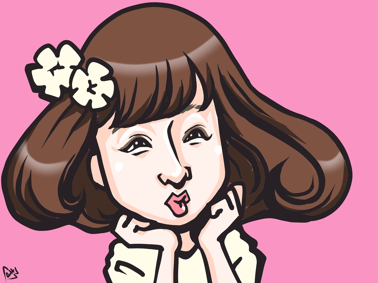 商用利用、アイコン利用OK！似顔絵描きます 最短2日。かわいめや誇張強めなどご希望伺います！ イメージ4