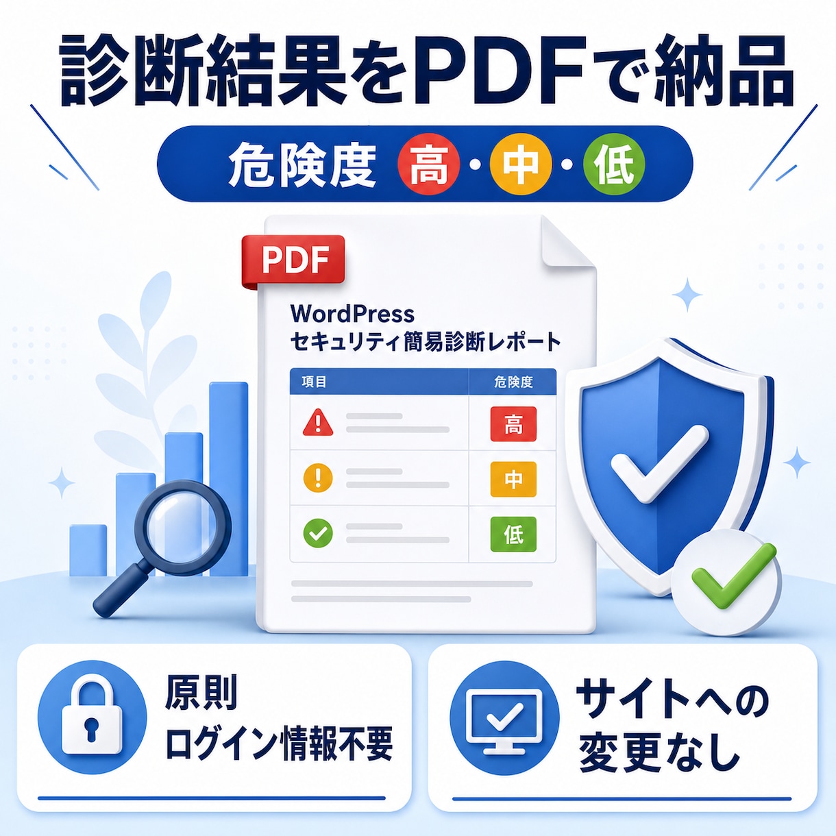 WordPressのセキュリティを診断します ログイン不要・URLだけで危険箇所を見える化 イメージ3