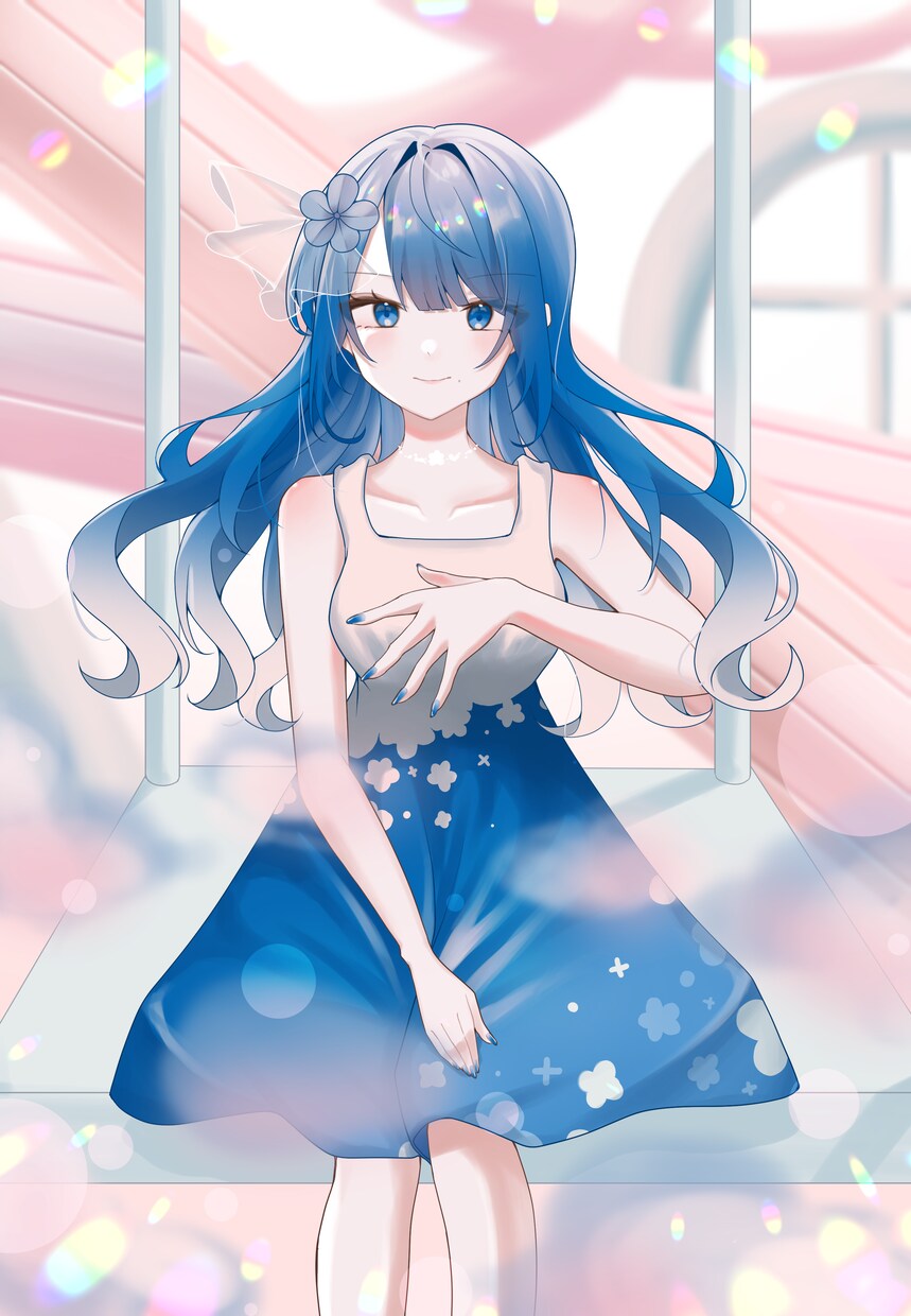 かわいくてふんわりした女の子お描きします かわいいお花も一緒に描きます！ イメージ4