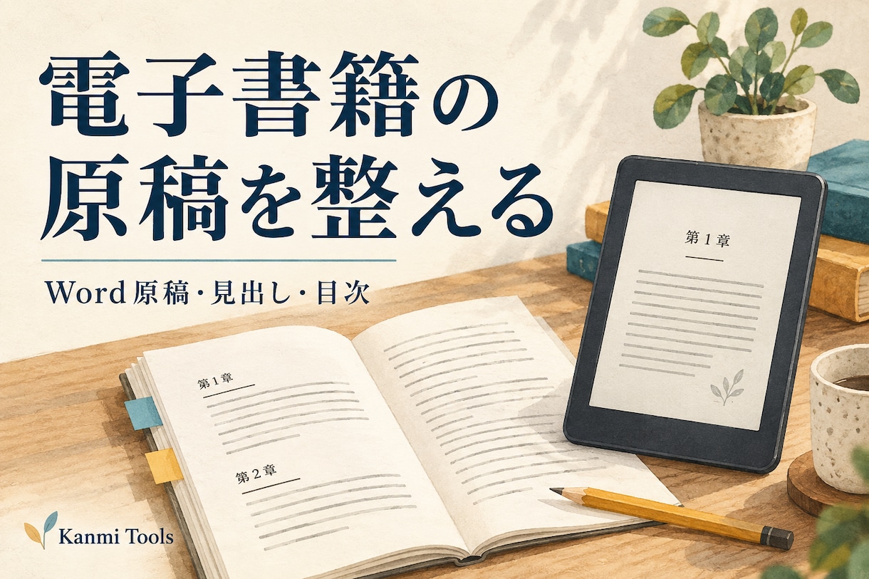 電子書籍用Word原稿の見出しと目次を整えます 短い文章中心の原稿を、読みやすい横書きに整理 イメージ1