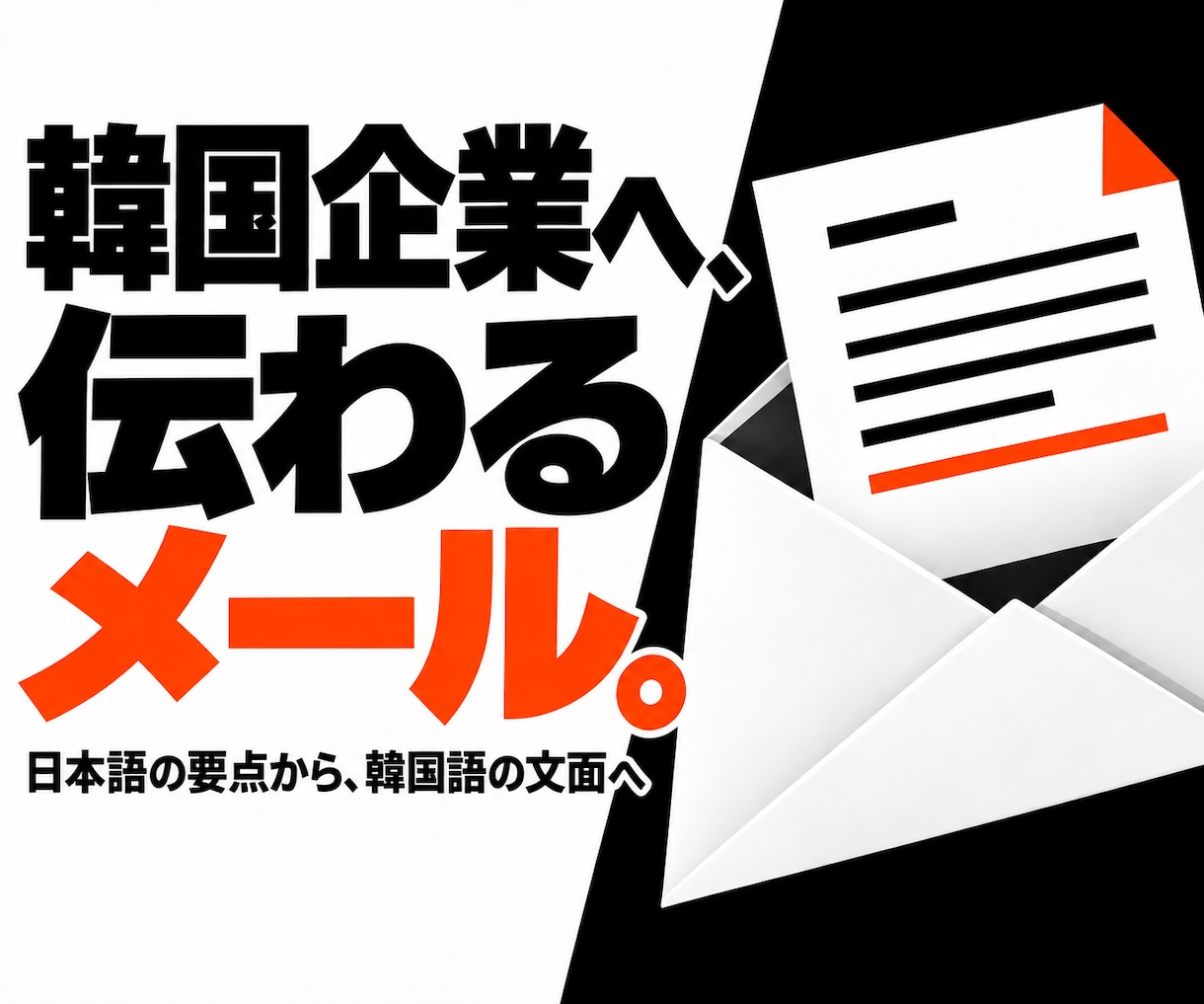 韓国企業への問い合わせ・商談メールを作ります 仕入れ・取引条件の確認を、丁寧で伝わる韓国語に イメージ1