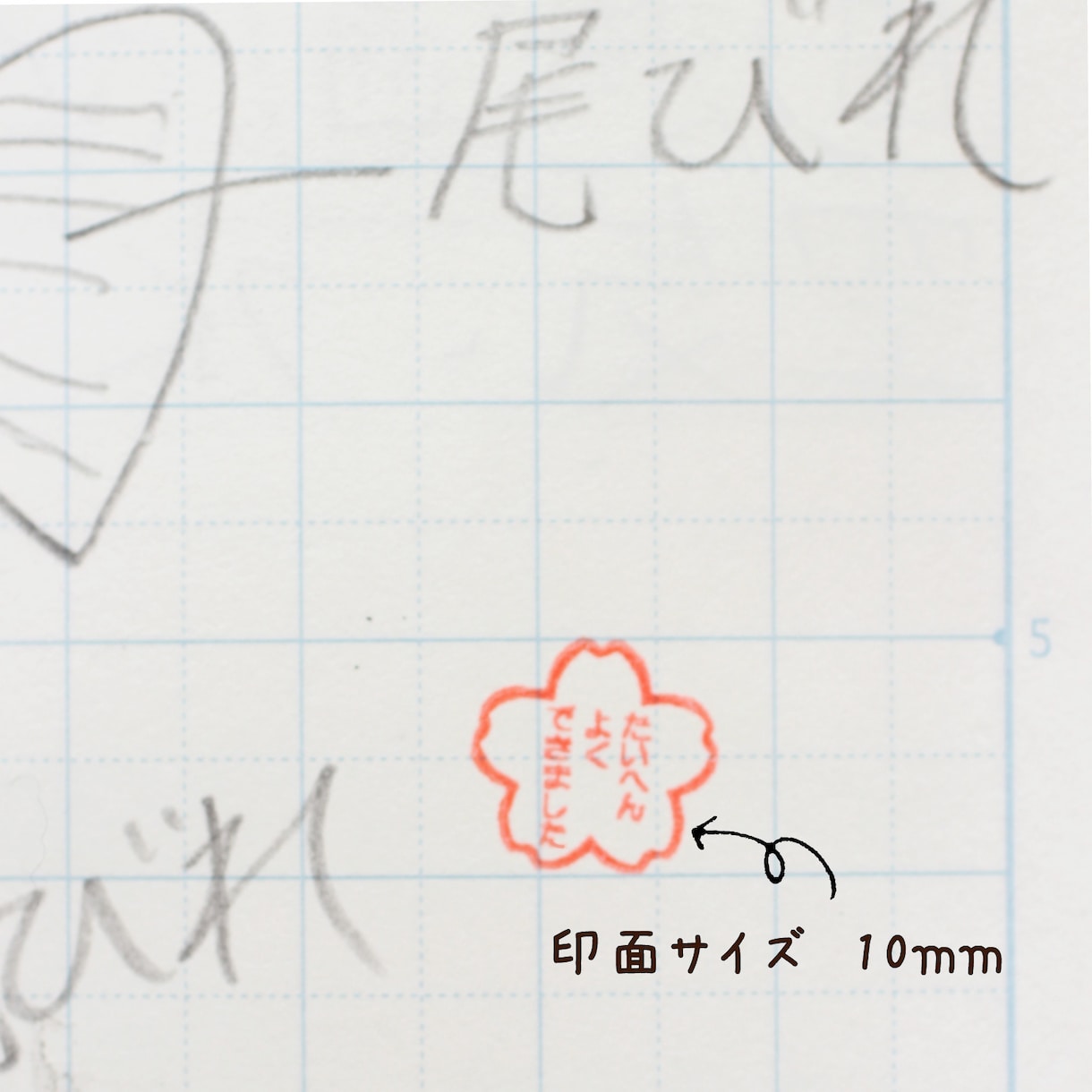学習用にも♪色々選べる花丸スタンプおつくりします お子様のやる気アップに♪選べるデザインが嬉しい♪花丸はんこ イメージ4