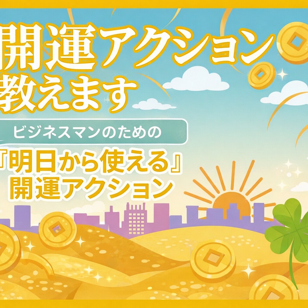ワンコイン★開運アクション教えます ビジネスマンのための『明日から使える』開運アクション教えます イメージ1