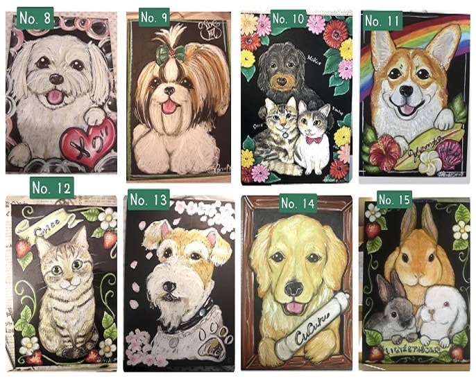 ペット似顔絵師★A4サイズのペット似顔絵描きます チョークアートで描くA4サイズペット似顔絵です。 イメージ5