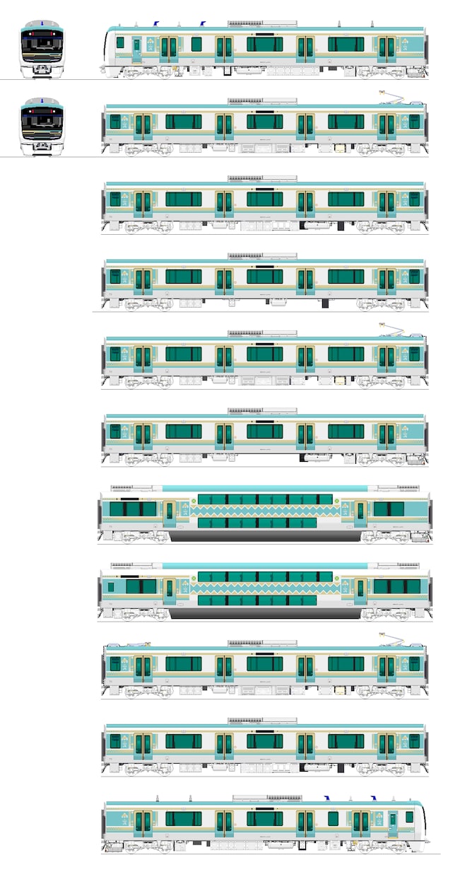 架空鉄道の車両イラスト(前面・側面)を描きます 架空鉄道の車両のイラストを描きます イメージ7