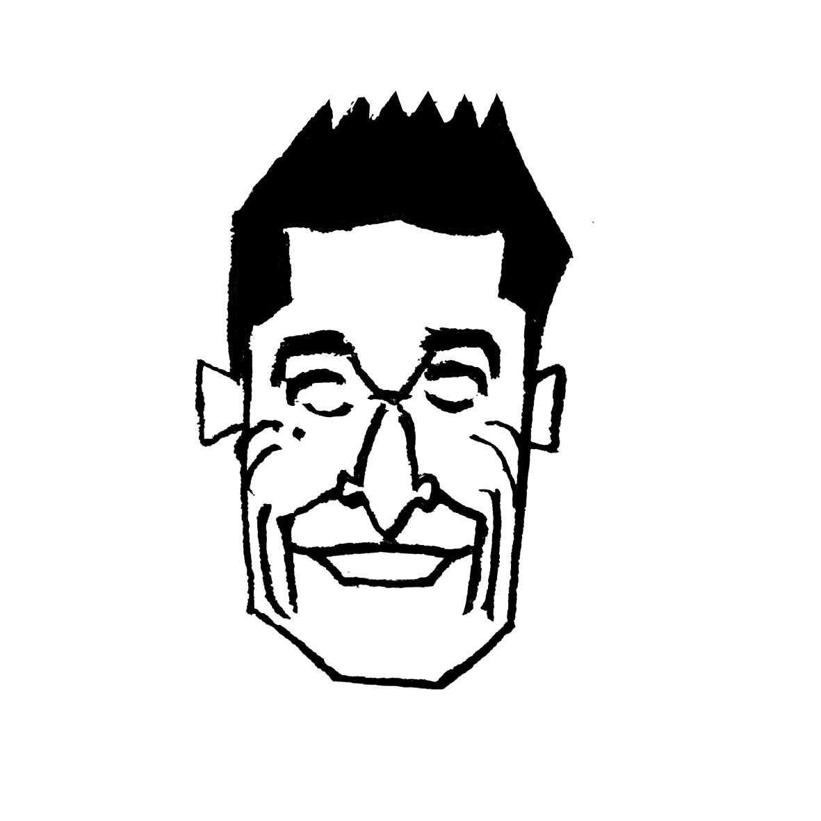 シンプルなモノクロ線画似顔絵をお描きします SNSのプロフィールアイコンに最適！名刺にもどうぞ。 イメージ8
