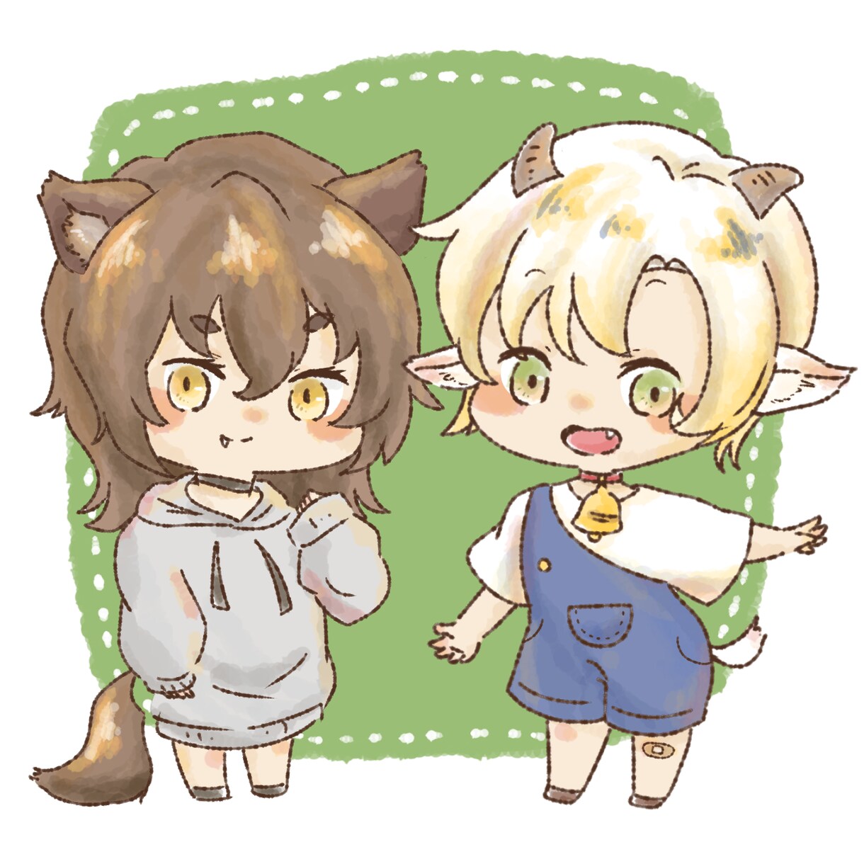 ゆるふわ♪ミニキャラ 描きます 水彩画のようなゆるふわミニキャラどうですか？ イメージ4