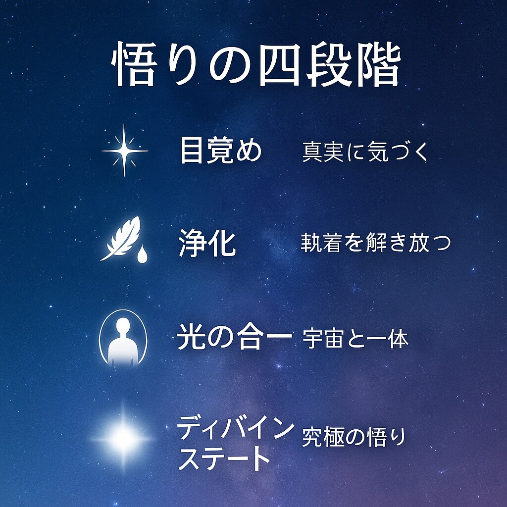 悟りの四段階リーディングで魂の進化段階を鑑定します 九次元意識と響き悟りの四段階から魂の成長を読み解き次なる光へ イメージ6