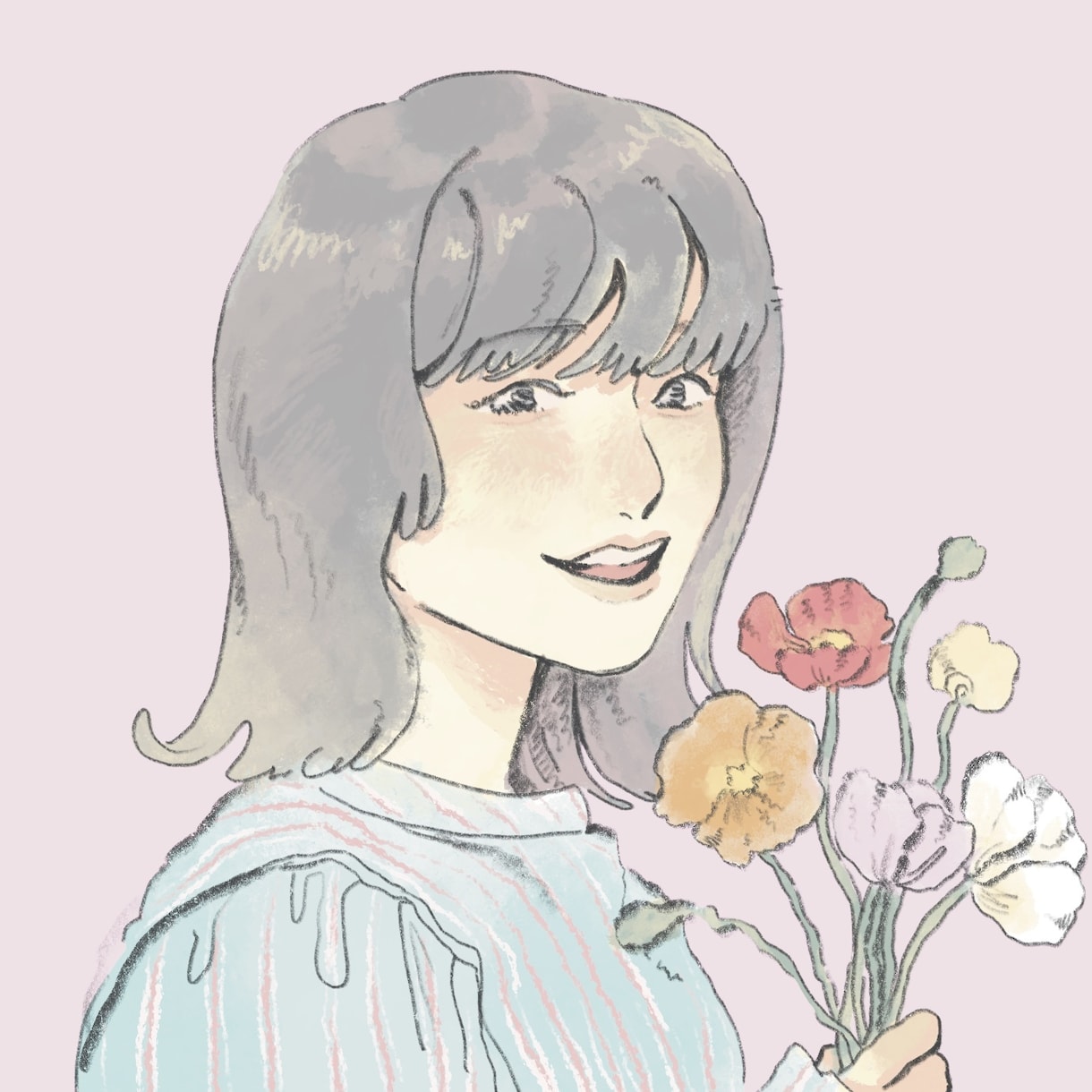 柔らかいタッチでアナログ風似顔絵描きます アイコンはもちろん家族親友恋人との思い出にオススメ！ イメージ2