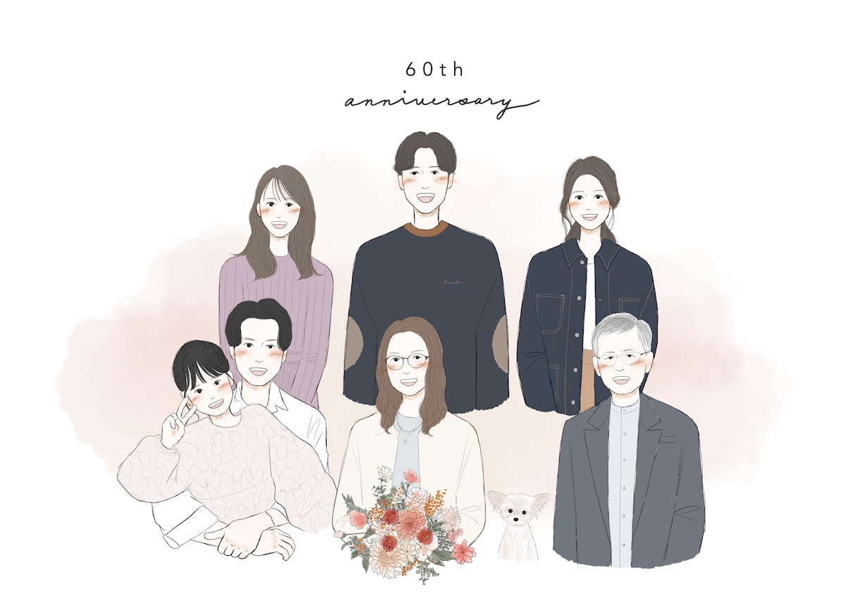 即対応 ◎！ゆる〜い大人可愛い似顔絵を描きます 記念日・婚姻届・プレゼント・ウェルカムボードなど イメージ7