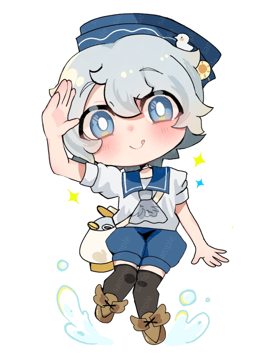 ぷにっとかわいいミニキャラを描きます キャラの魅力をぎゅぎゅっと1枚に！！資料用やアイコンにも♪ イメージ4