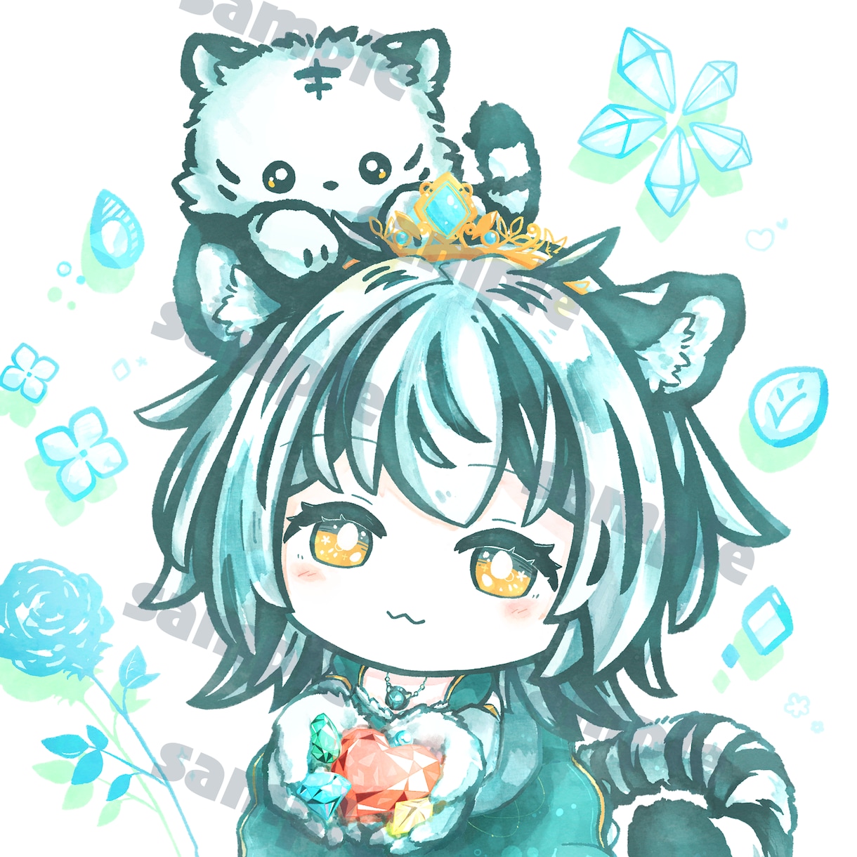 心なごむ、温かみのあるキャラクターイラスト描きます 丁寧なヒアリングで、理想の世界観作りをサポートします♪ イメージ5