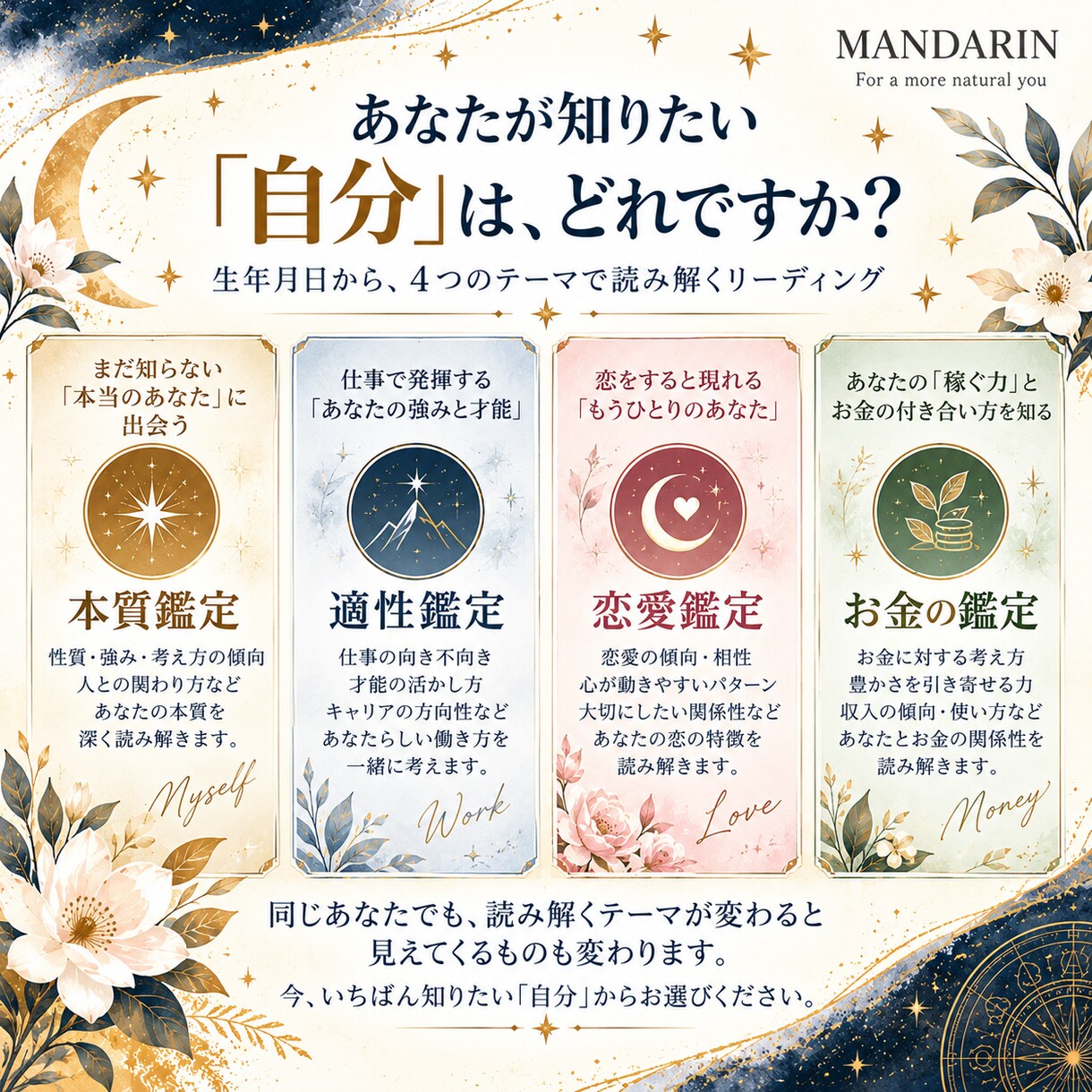 恋をすると現れる「もうひとりのあなた」読み解きます 複数の占術から、恋愛で現れるあなたの心と愛し方を読み解きます イメージ3