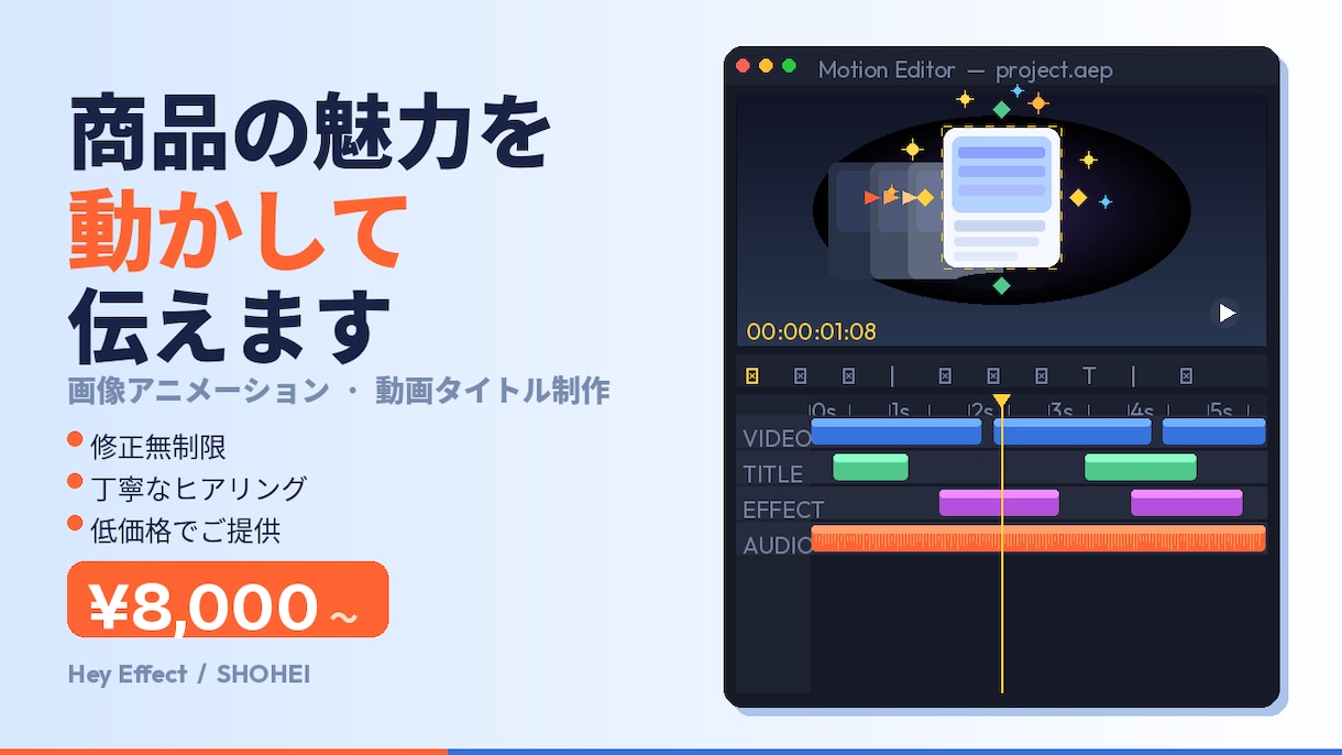 商品の魅力を動かして伝えるアニメーション制作します 商品の魅力を引き出す動画を届けます イメージ1