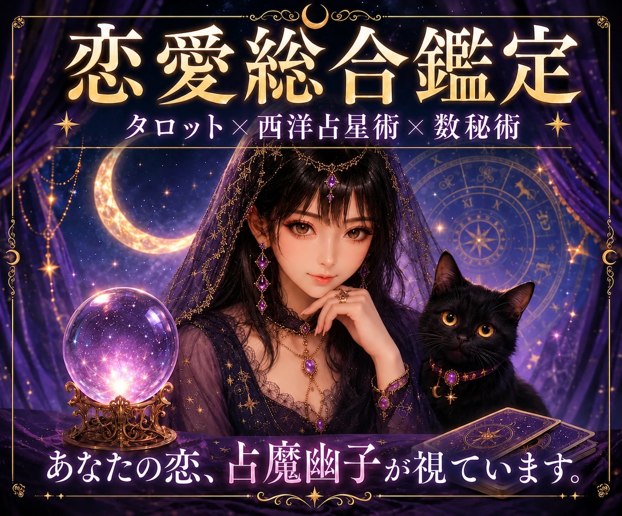 あなたの運命を複数の占術で丁寧に読み解きます 複数の占術で心と未来を読み解く、占魔幽子の複合鑑定 イメージ1