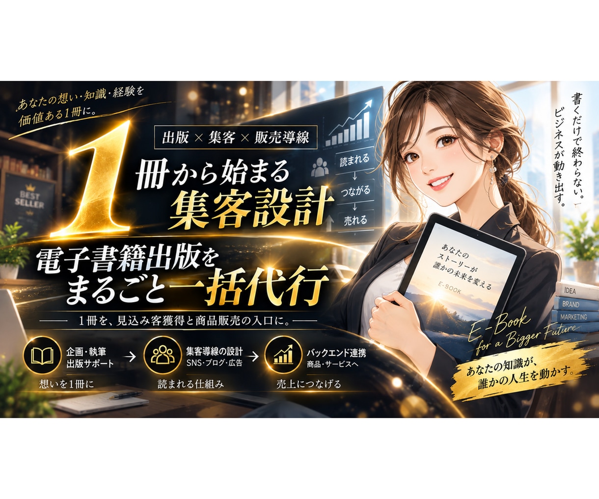 Kindle電子書籍を企画・原稿制作の代行します 著者の経験や知識を整理・企画から原稿制作・KDP出版まで伴走 イメージ1