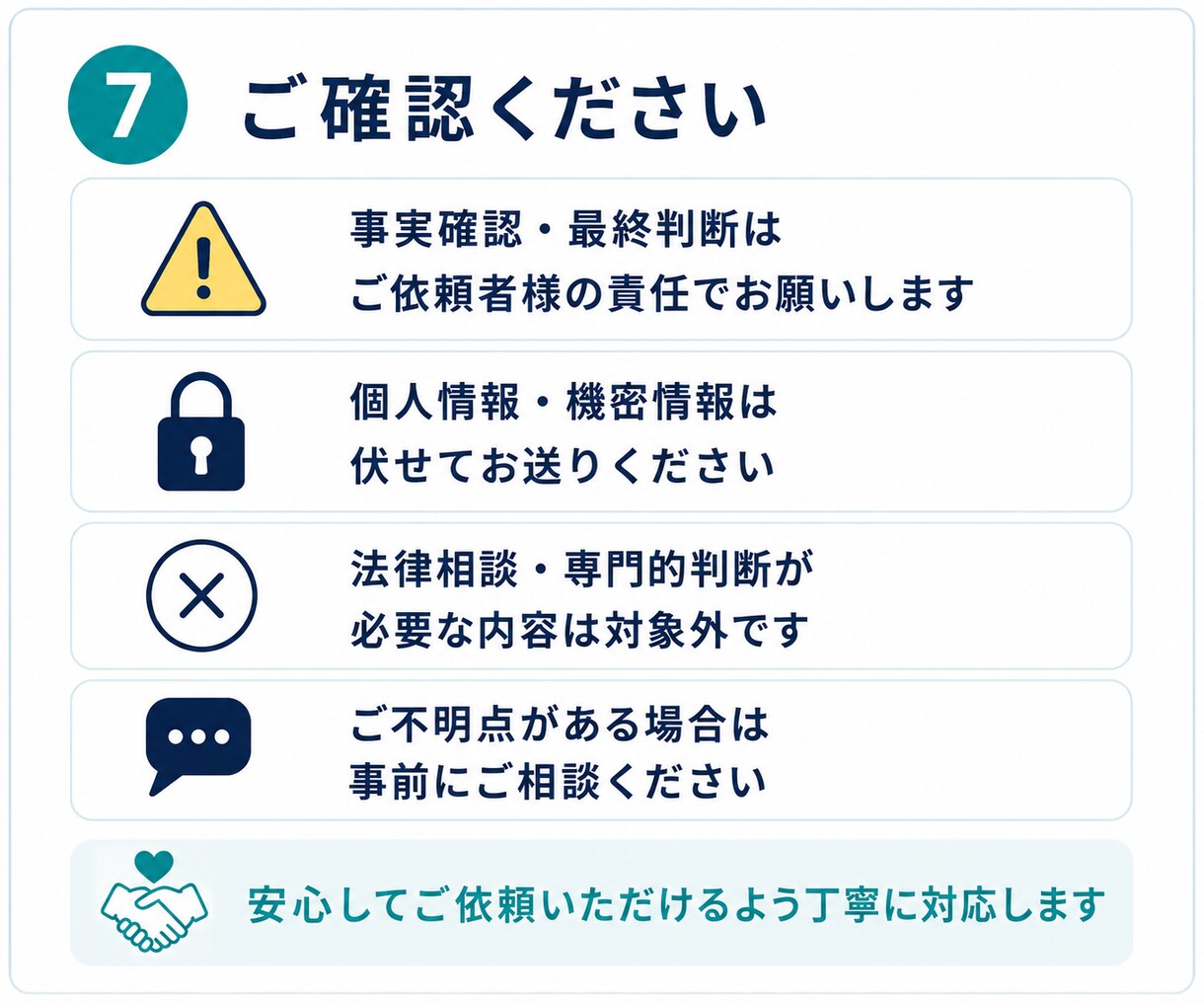 メモや箇条書きを伝わる文章に整えます 下書き・要点整理から使える文書へまとめます イメージ7