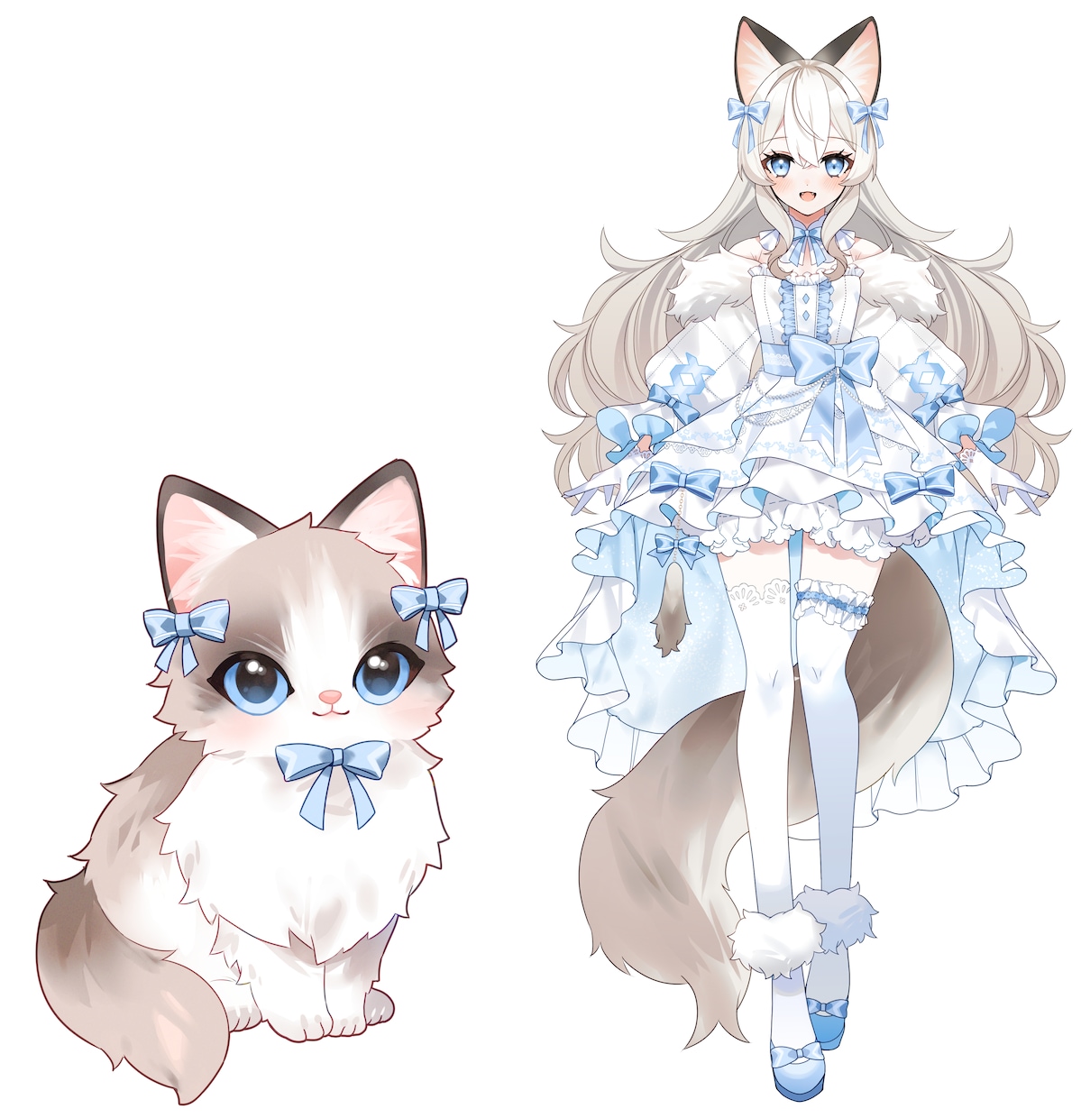 Vtuber立ち絵＋SDセット作成します 立ち絵デザインからグッズに使用出来るSDイラストを描きます イメージ5