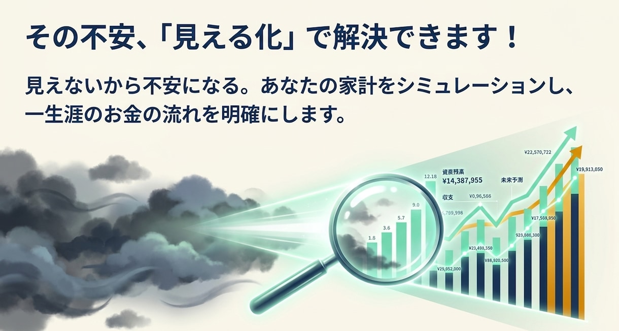 教育・老後資金の不安を数字で可視化します 50年間のExcelライフプラン表作成＆家計改善アドバイス イメージ3