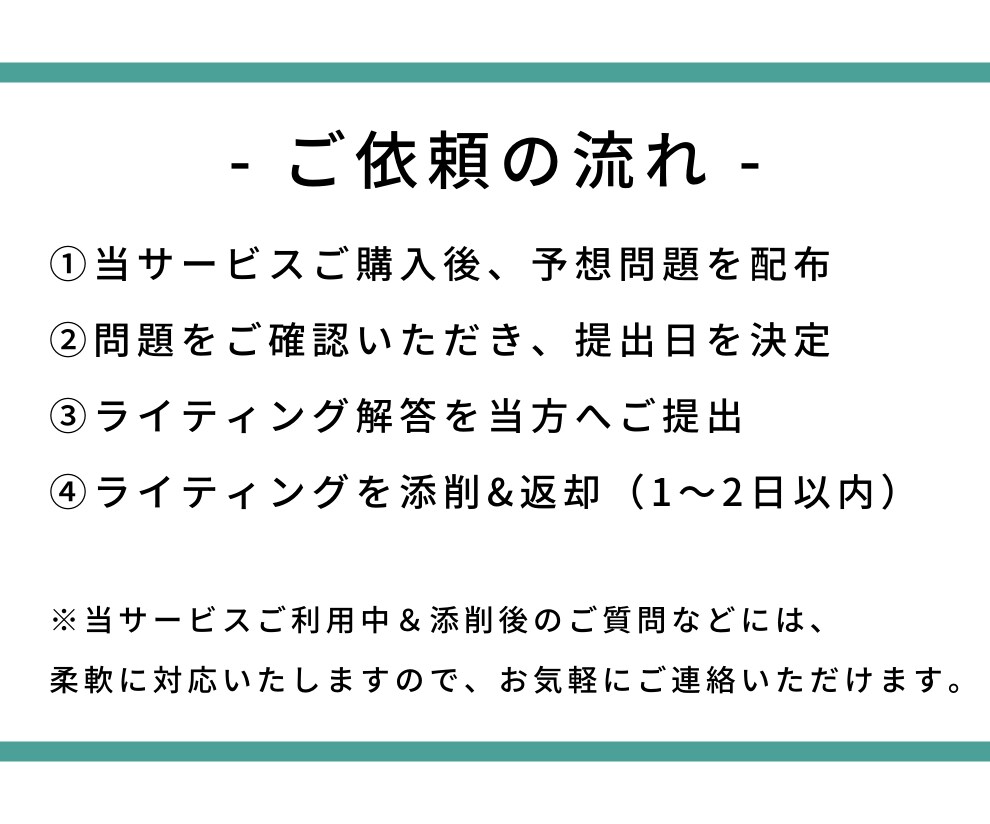英検3級ライティング：Eメール問題の添削します ☆2024年度リニューアル！ライティング新問題に対応☆ イメージ6