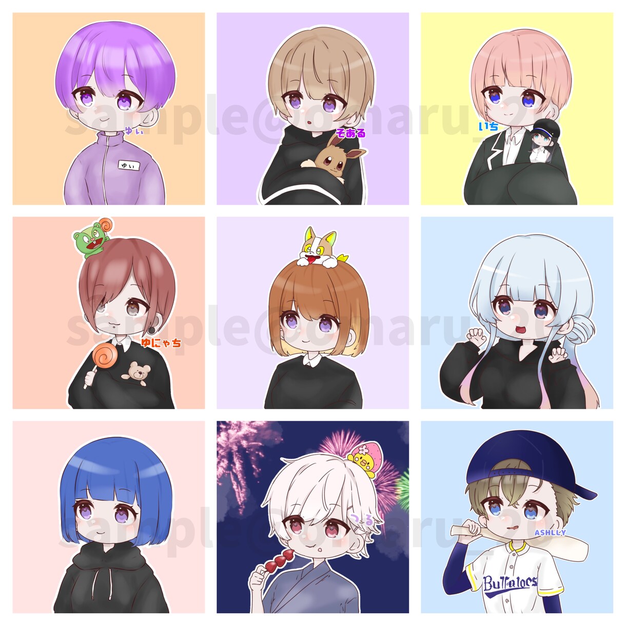 可愛い系統のアイコンを描いております 早い納品と可愛い絵をご提供致します◎ イメージ1