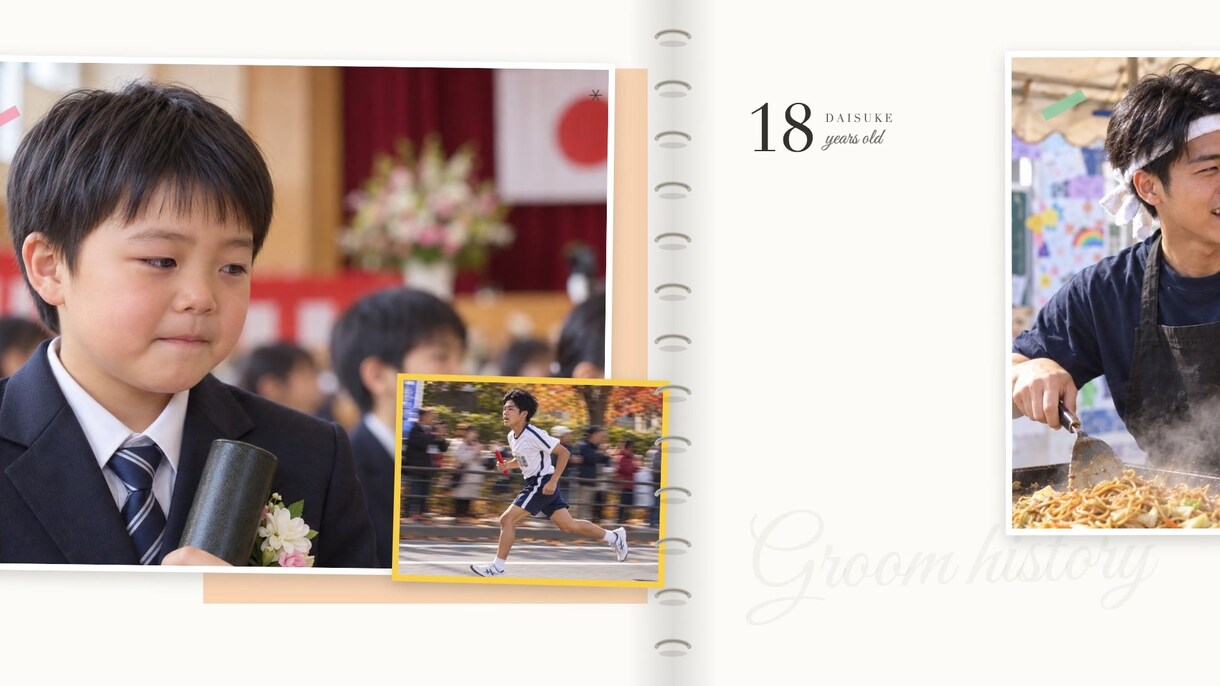雑誌風！結婚式のプロフィールムービー作ります ISUM申請不要・オリジナル曲つき 雑誌をめくるような映像 イメージ3