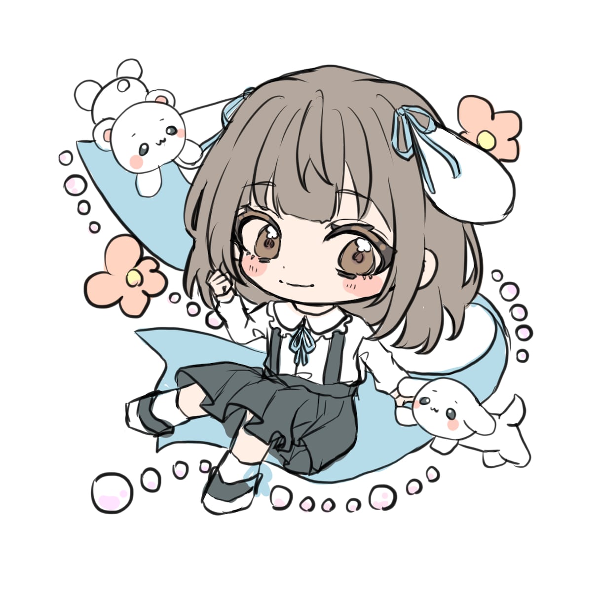 デフォルメイラストを描きます デフォルメ絵を描きます！可愛いもかっこいいもお任せあれ！ イメージ4