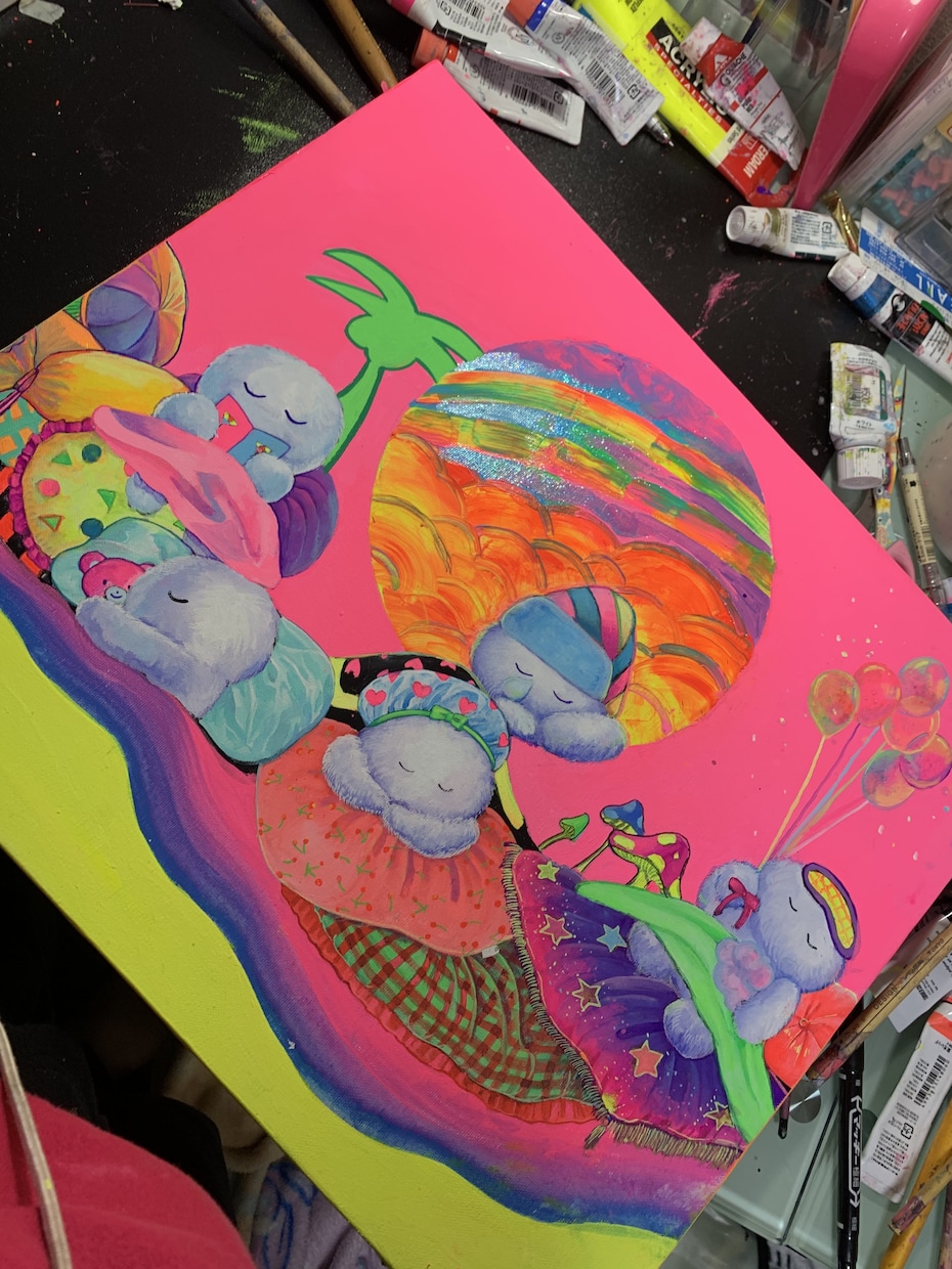 SNS用似顔絵アイコン製作します 好きな色、物、モチーフ等あなたらしい要素を加えます！ イメージ6