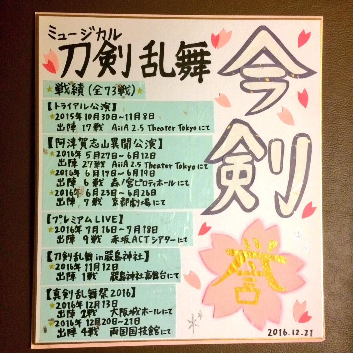 手描きの色紙やライブ等の応援ボードを作成します 世界にひとつだけの色紙やボードでお祝い、応援、アピール！！ イメージ7