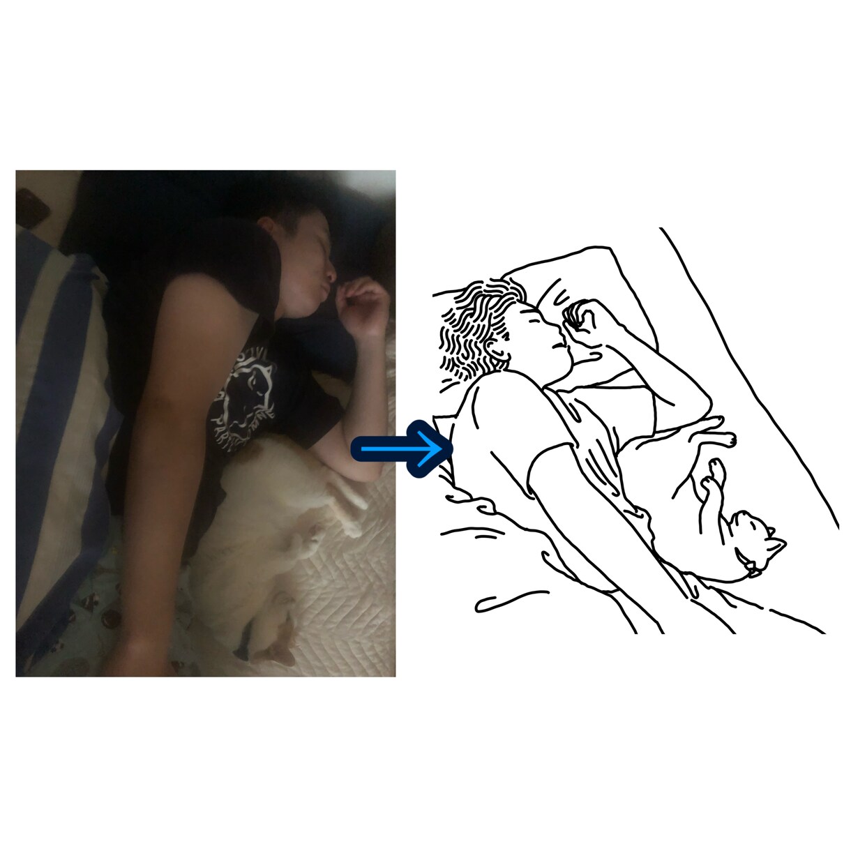 写りがイマイチ…でも思い出の写真をイラストにします 写真をシンプルなイラストにするサービスです イメージ5