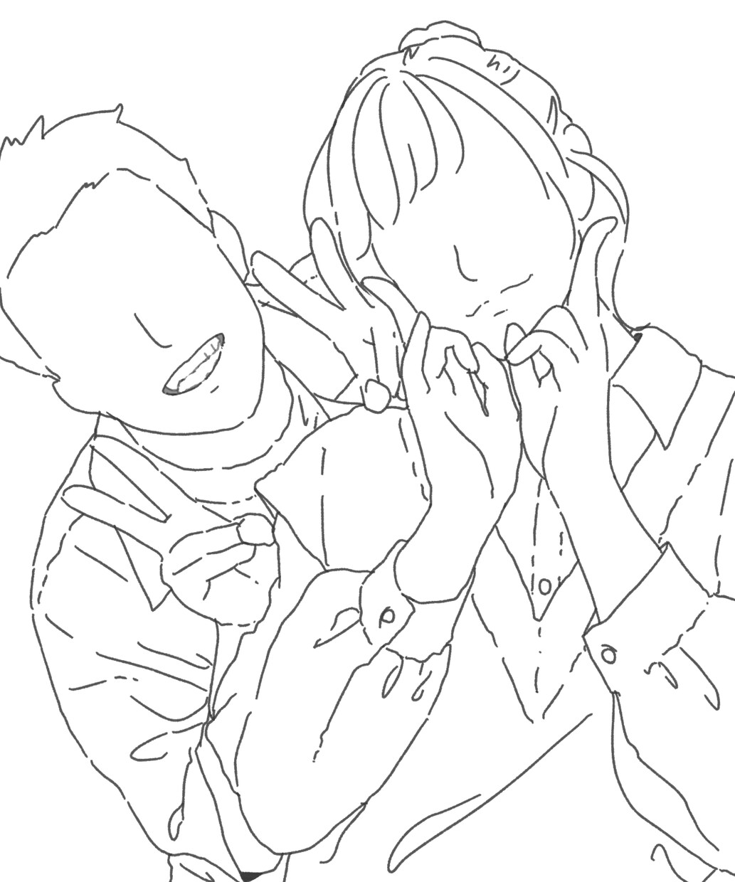 あなたの写真を線画イラストにします 何気ない日常や記念写真を線画イラストにしてみませんか？ イメージ1