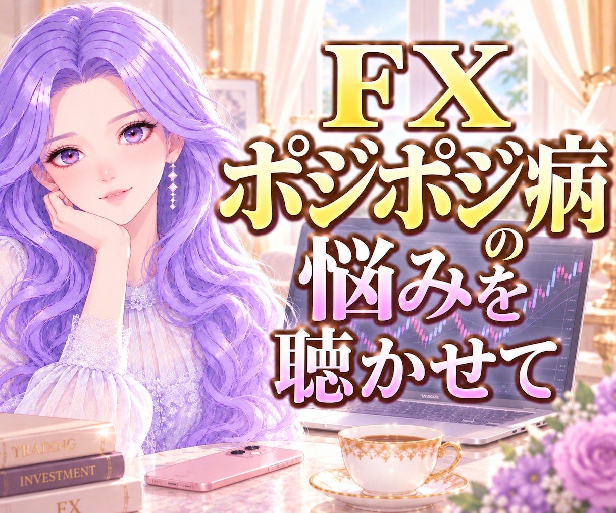 サンプル音声あり　FXポジポジ病のお悩みを聴きます 1分OKつらいお気持ちモヤモヤを吐き出してスッキリしませんか イメージ1