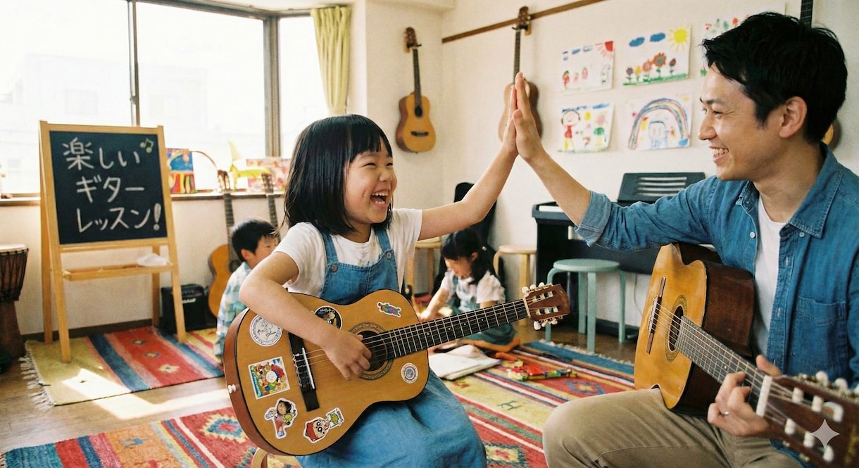 小学生のためのギター教室：楽しくサポートします 保護者の方も安心｜子どものペースに寄り添うギターレッスン イメージ1