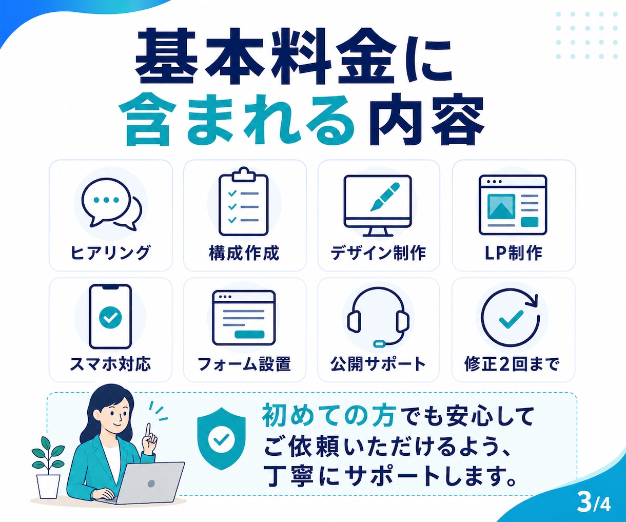 集客・申込みにつながるLPを企画から制作します 初めてでも安心。集客につながるLPを丸ごと制作します イメージ3