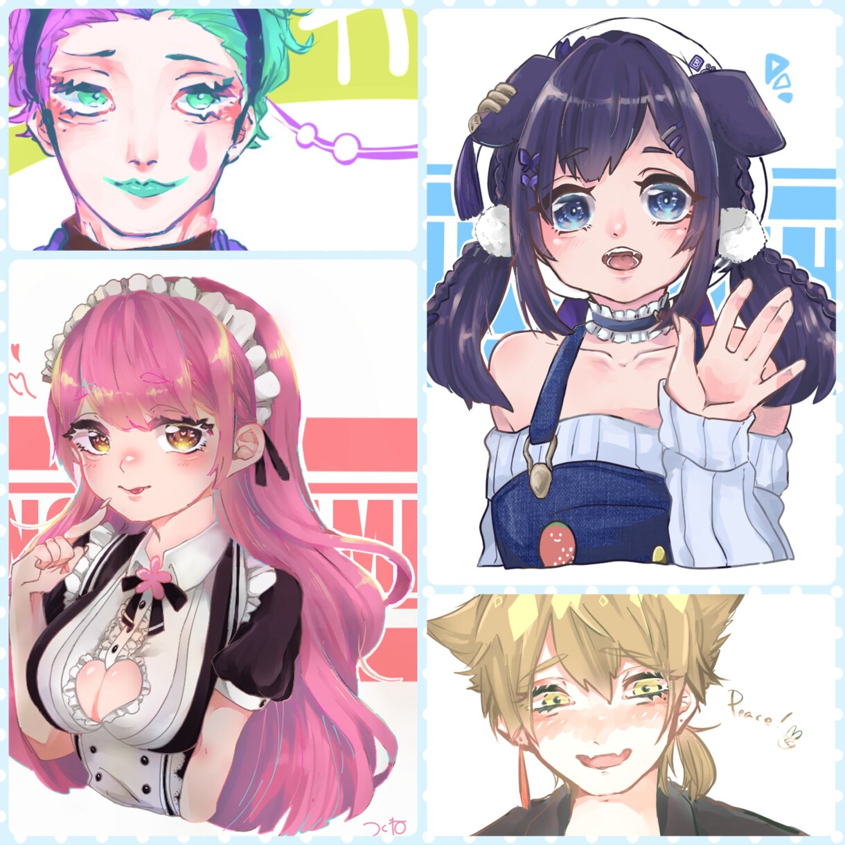 アイコン・ヘッダー、用途さまざまなイラスト描きます 可愛い雰囲気がお好きな人におすすめです！推し絵⭕️夢絵⭕️ イメージ2
