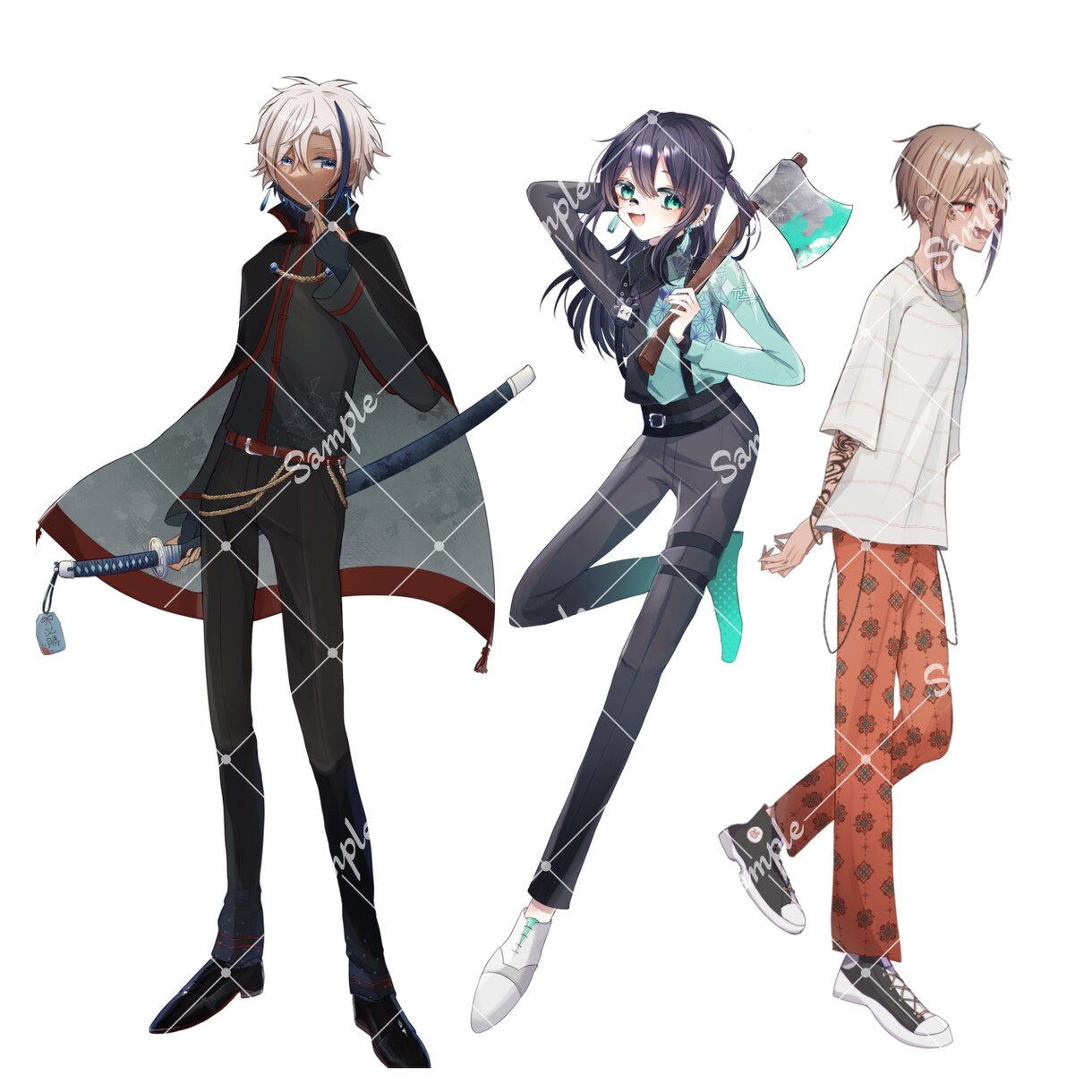 全身立ち絵イラスト作成します 可愛くてキラキラなタッチの全身イラスト作成します！ イメージ2