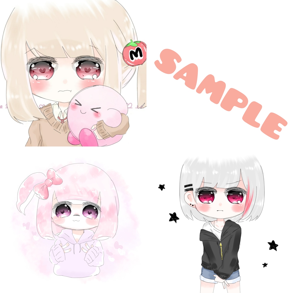 SNS等に使えるアイコン描きます 可愛いイラストが好きな方向けです! イメージ1